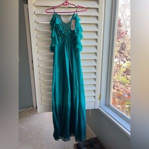 New with tags Rebecca Taylor Dye dress, size 2, beautiful turquoise, green color